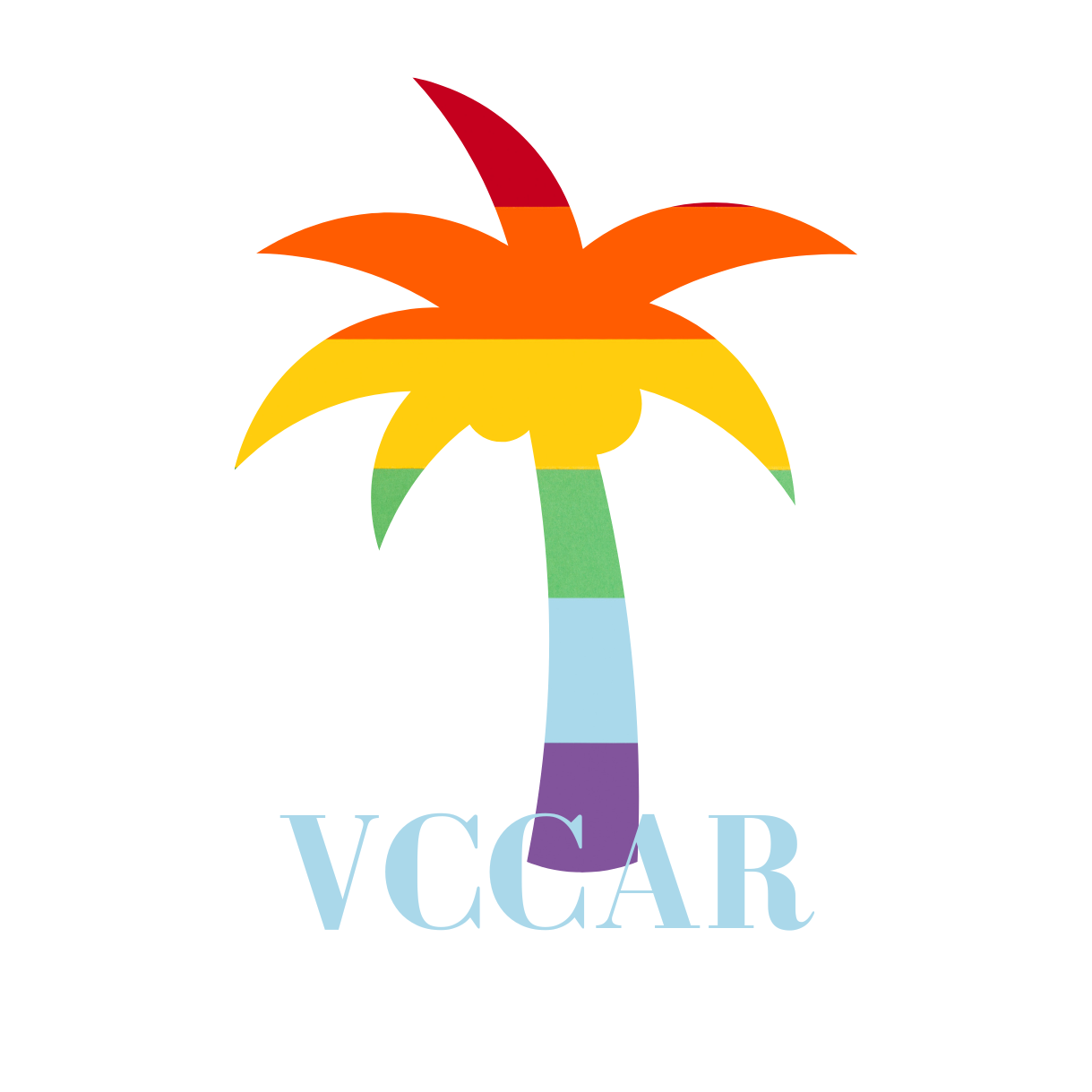 VCCAR Pride Palm logo light blue